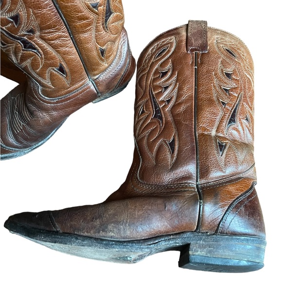 Continental Mens Cowboy Boots Brown Leather - Picture 6 of 13